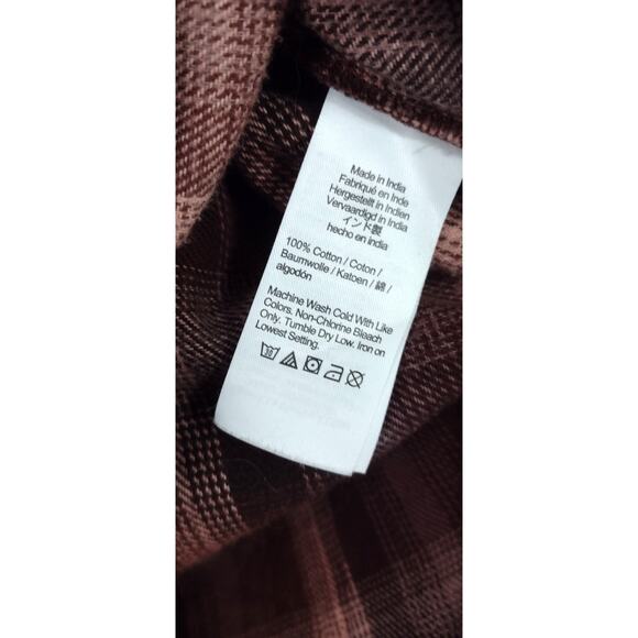 Madewell Womens Pink Plaid Button Front Shirt XL - Picture 12 of 13